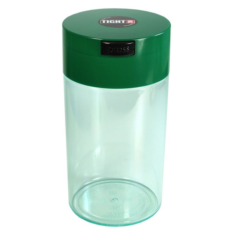 TIGHTPAC Tightvac 3 to 12 Oz - Patented Airtight Container | Multi-use Vacuum Container Works as Smell Proof Containers for Herbs and Dry Goods. Green Clear - Image 1